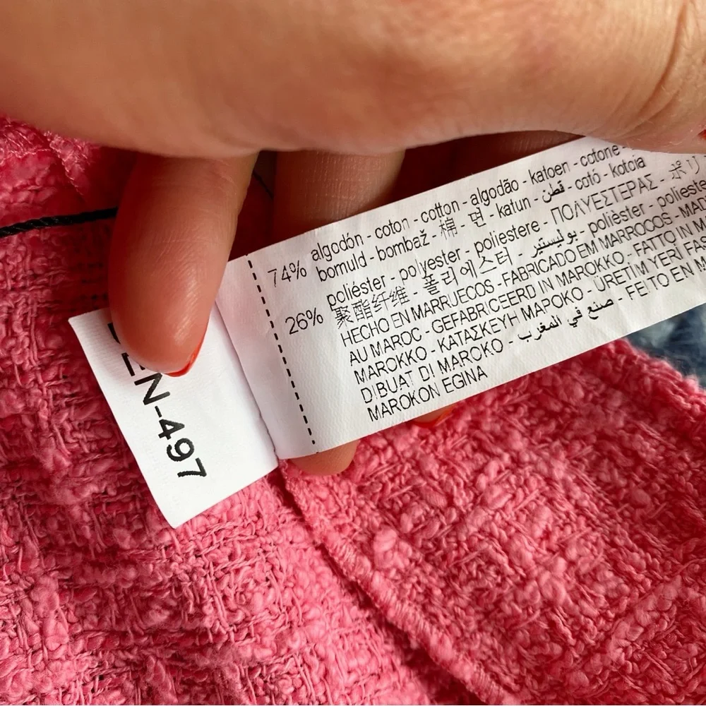 πΈ ZARA PINK TWEED HIGH WAIST ASYMMETRICAL MAXI SKIRT! - Picture 16 of 16